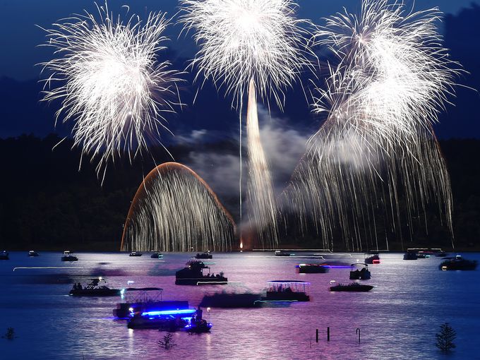 Fireworks over Lake Norfork